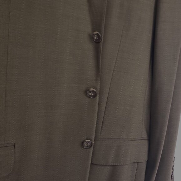 Vintage Ermenegildo Zegna Super 100's Wool 3 Button Sport Coat Blazer 40R - Picture 7 of 13